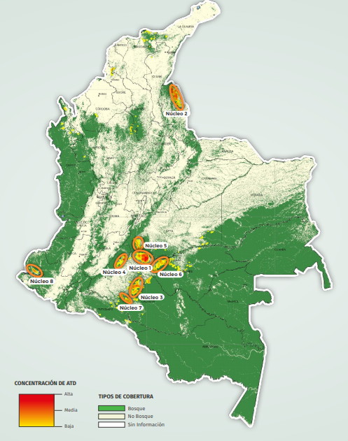 mapa sierra nevada de la macarena Se Disparo La Deforestacion En La Macarena Colombia mapa sierra nevada de la macarena